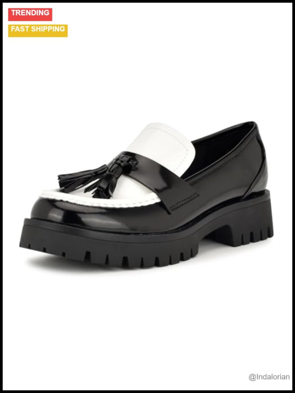 Nine West Garry Loafer with Tassel and Lug Sole, Slip-On